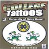 University of Notre Dame College Tattoos (3 Individual Tattoos) view 1