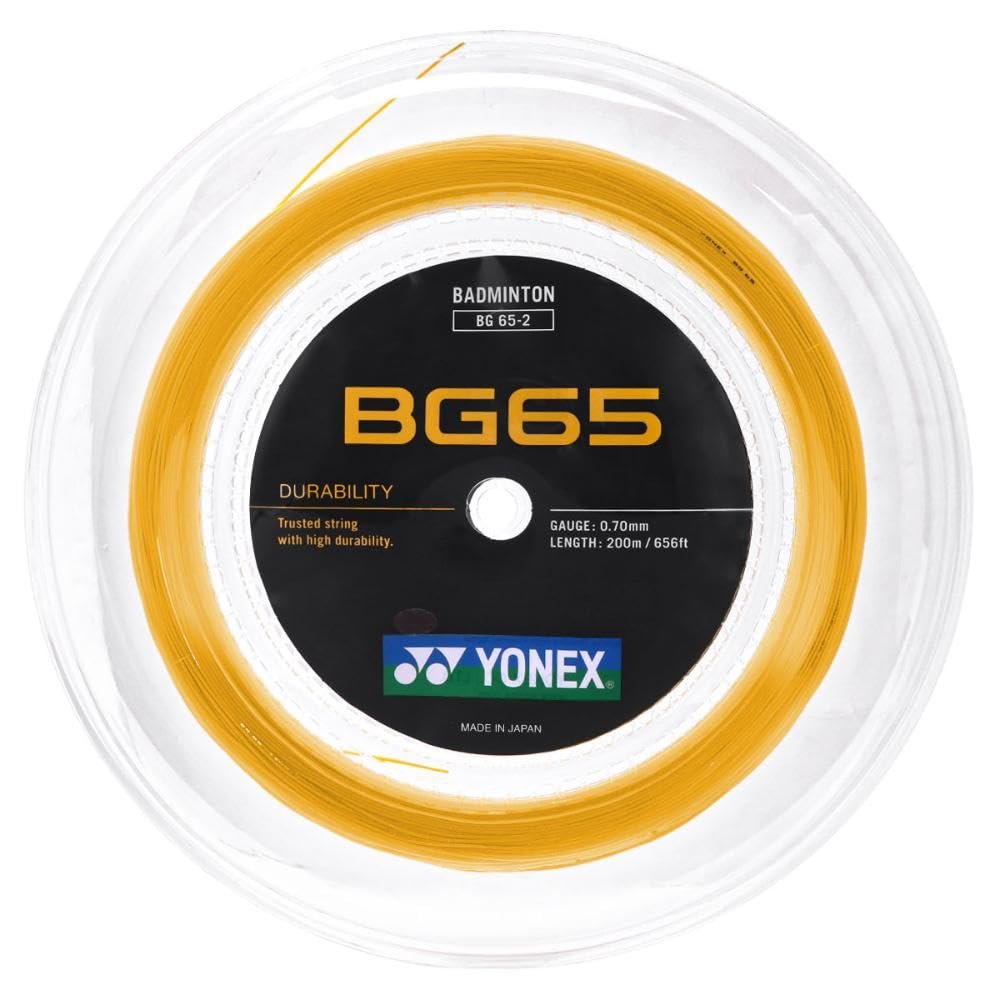 YONEX BG 65 Badminton String 0.70mm - 200m (660ft) Reel - Orange