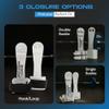 Gibson Athletic Double Buckle Just Right Uneven Bar Grips, Gymnastics, Girls, White, X-Small view 4