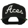 Aces Embroidered Flat Bill Cap - Black OSFM view 1