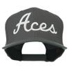 Aces Embroidered Flat Bill Cap - Grey OSFM view 1