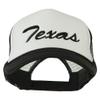 e4Hats.com Mid States Texas Embroidered Foam Mesh Back Cap - Black White OSFM view 1