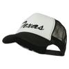 e4Hats.com Mid States Texas Embroidered Foam Mesh Back Cap - Black White OSFM view 2