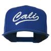 Cali Embroidered Flat Bill Cap - Royal OSFM view 1