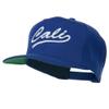 Cali Embroidered Flat Bill Cap - Royal OSFM view 2