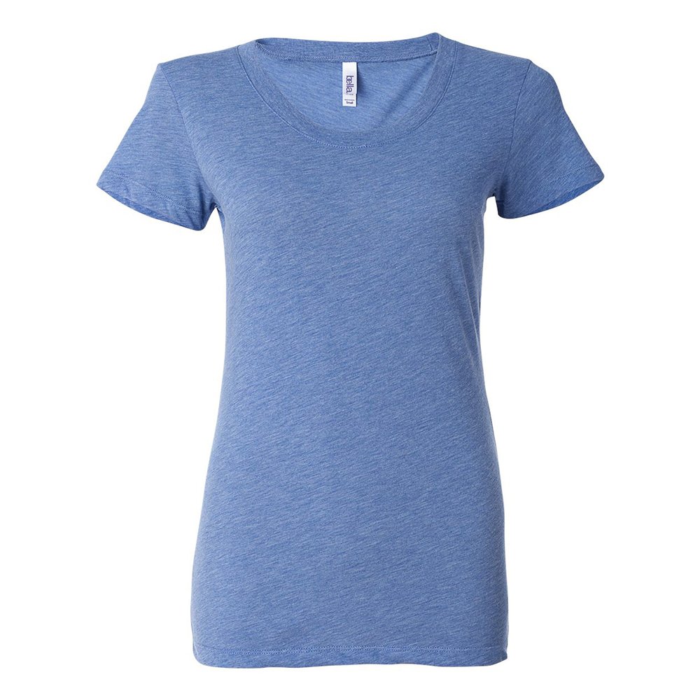 Bella womens Triblend Short-Sleeve T-Shirt(B8413)-BLUE TRIBLEND-2XL
