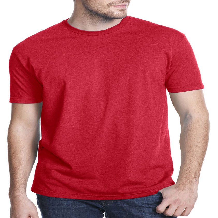 Next Level Men's CVC Jersey T-Shirt, red, Small (Pack of 5)