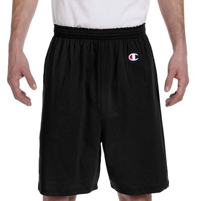 Champion Mens Cotton 6" Gym Shorts -Black-XXX-Large-1PK