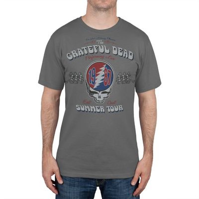 Liquid Blue Men's Summer Tour '87 T-Shirt, Grey, Medium
