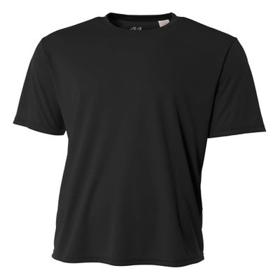 A4 Men's Cooling Performance Crew Short Sleeve, Black, 4X-Large