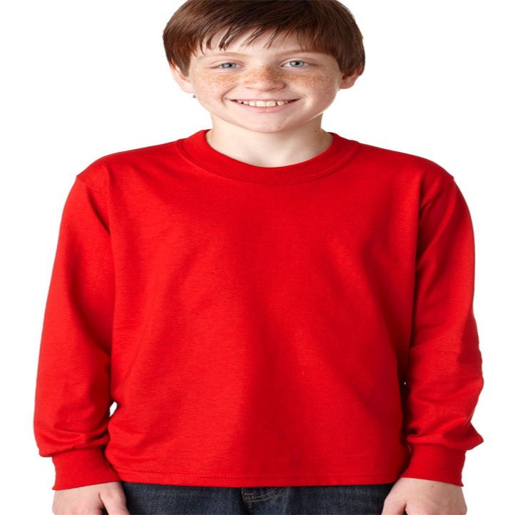 Jerzees Youth 5.6 oz., 50/50 Heavyweight Blend Long-Sleeve T-Shirt (29BL)- TRUE RED,XL