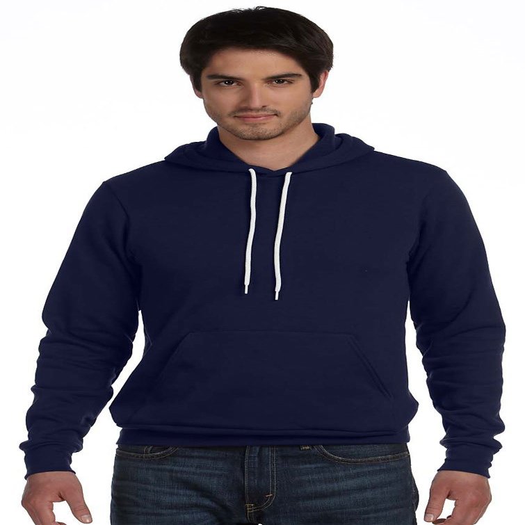 Bella Canvas Poly-Cotton Fleece Pullover Hoodie (3719) Navy, S