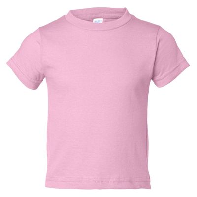 Rabbit Skins Toddler Short Sleeve T-Shirt, 3T, Pink