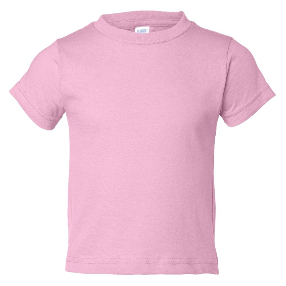Rabbit Skins Toddler Short Sleeve T-Shirt, 3T, Pink