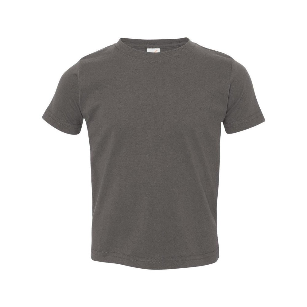 RABBIT SKINS Toddler Fine Jersey T-Shirt (Charcoal) (3T)
