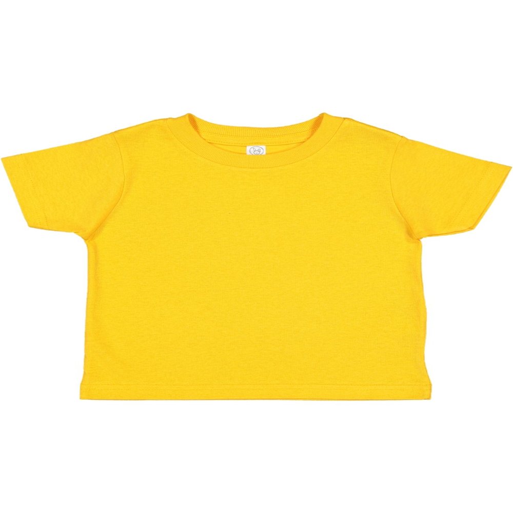 Rabbit Skins Toddler Short Sleeve T-Shirt, 3T, Gold