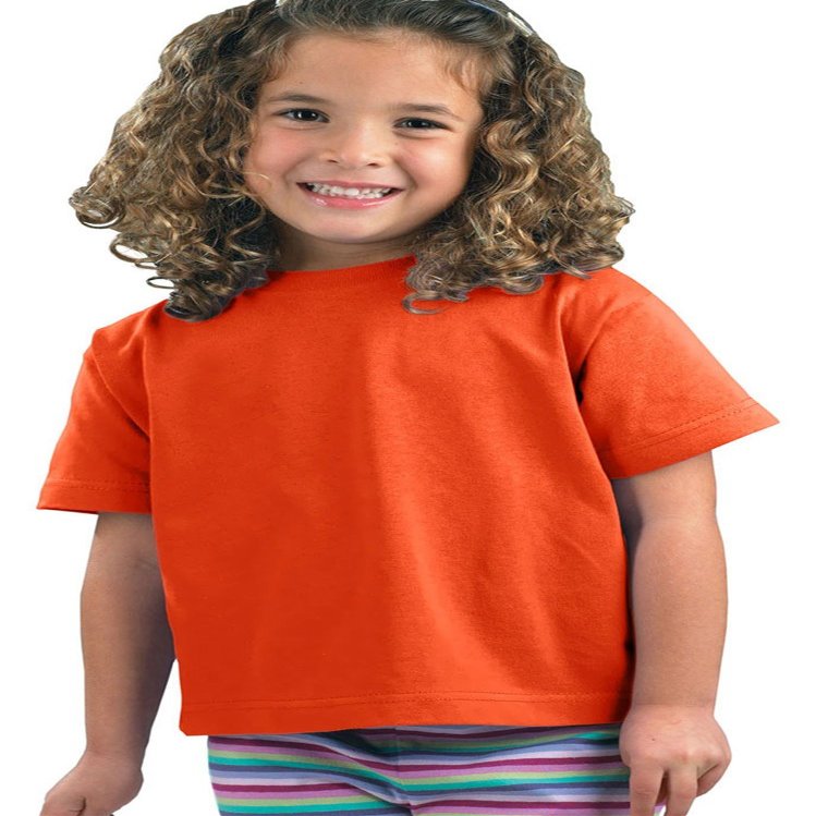 Rabbit Skins Toddler Short Sleeve T-Shirt, 7, Orange