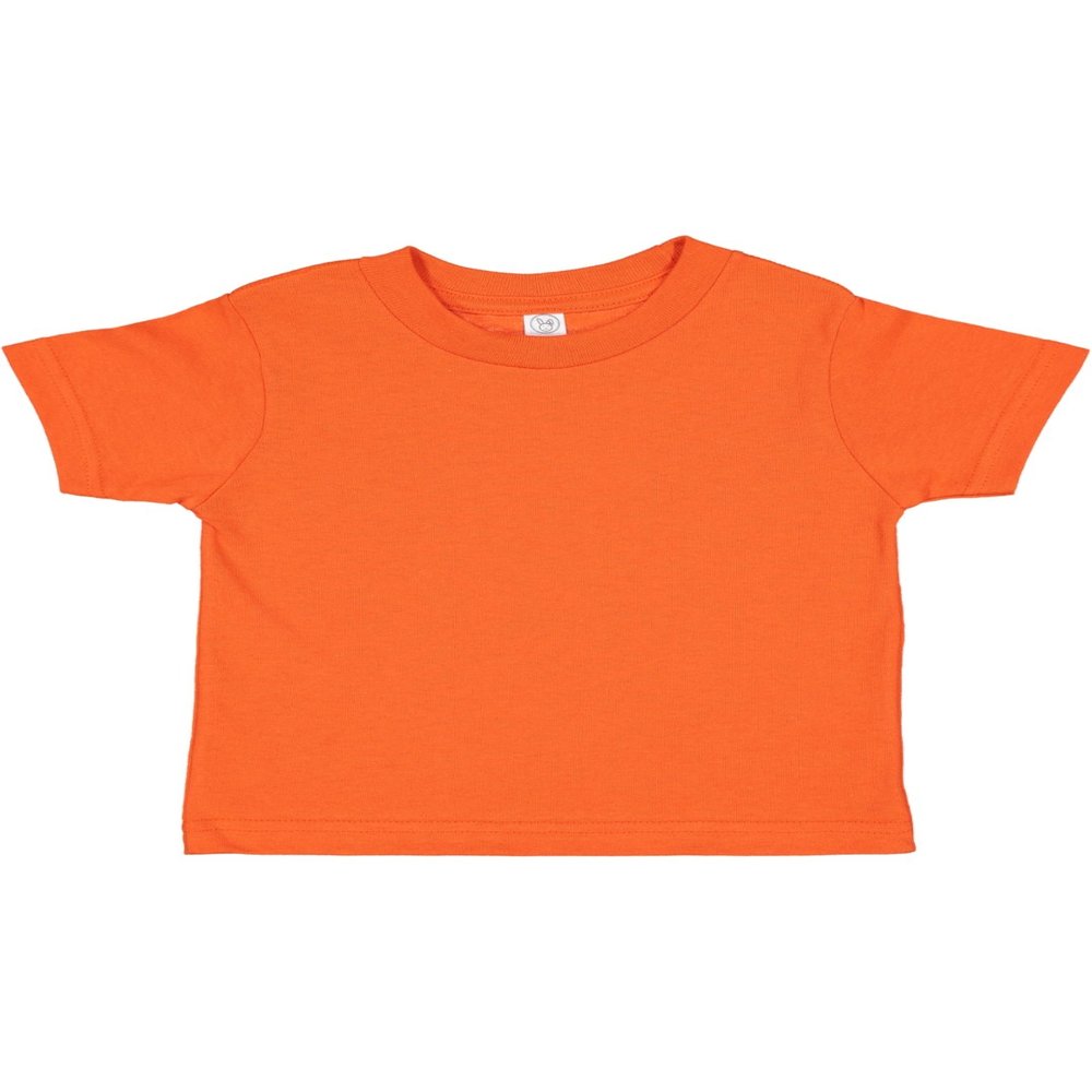 RABBIT SKINS Infant 100% Cotton Jersey Short Sleeve Tee, Orange, 6 Months