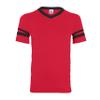 Augusta Sportswear Sleeve Stripe Jersey, Small, Red/Black view 4