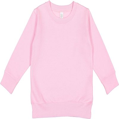 RABBIT SKINS Toddler Fleece Long Sleeve Pullover Sweatshirt, Pink, 3T