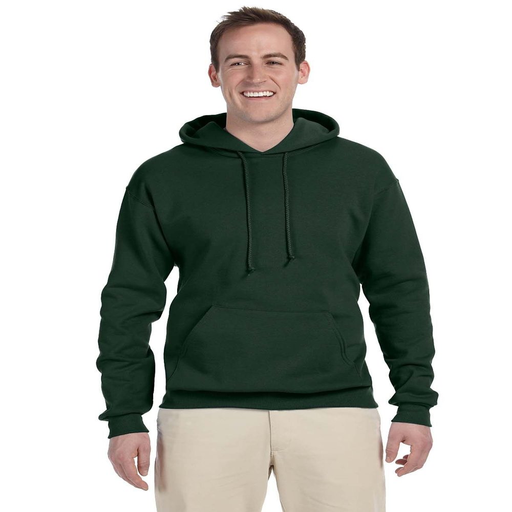 Jerzees mens 8 oz. 50/50 NuBlend Fleece Pullover Hood(996)-FOREST GREEN-XL