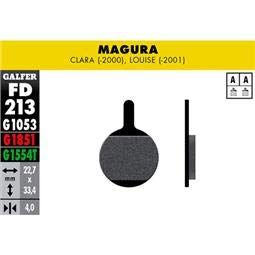 Galfer Magura Clara (-2000), Louise (-2001) Black STD Bicycle G1053 Adult Unisex Brake Pads, One Size