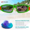 RIVBOS Kids Sunglasses Boys with Strap Polarized Rubber Flexible Shades for Toddler and Children Age 3-10 RBK003-1 Green view 2