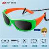 RIVBOS Kids Sunglasses Boys with Strap Polarized Rubber Flexible Shades for Toddler and Children Age 3-10 RBK003-1 Green view 4