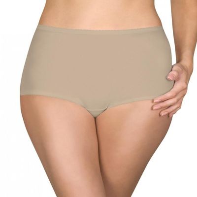 Shadowline Women's Plus Size Spandex Classics Brief Panty, 17005P, Nude, 1X