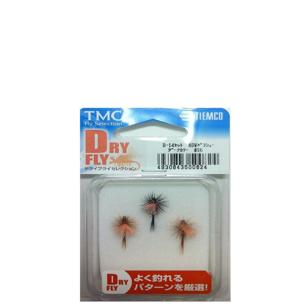 TIEMCO ADW Parachute Lure Dry Set Dark Color #16