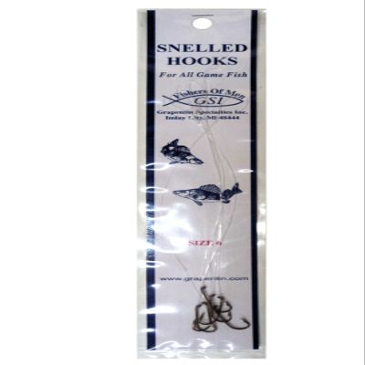 Catchmore Bronze Baitholder Snelled Hooks - Size 6-6 Per Pack, 24 Packs = 144 Hooks BH-6
