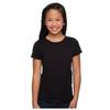 NEXT LEVEL APPAREL Girls Youth Cotton Princess T-Shirt, Dark Black, Small view 1