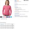 NEXT LEVEL APPAREL Girls Youth Cotton Princess T-Shirt, Dark Black, Medium view 4