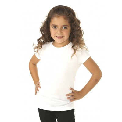 NEXT LEVEL APPAREL Girls Youth Cotton Princess T-Shirt, Classic White, Large