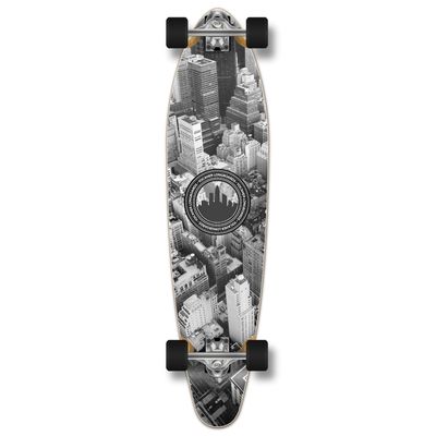 Yocaher Graphic Series Complete Kicktail Skateboards Longboard w/BlackWidow Premium 80A Grip Tape, Aluminum Truck, ABEC9 Bearing, 71mm Skateboard Wheels (New York)