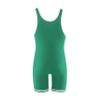 Matman Wrestling Boys Youth Double Knit Nylon Singlet, Kelly/White, Youth Medium view 2