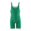 Matman Wrestling Boys Youth Double Knit Nylon Singlet, Kelly/White, Youth Large view 1
