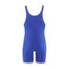 Matman Wrestling Boys Youth Double Knit Nylon Singlet, Royal/White, Youth Small view 2