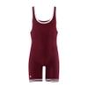 Matman Wrestling Boys Youth Double Knit Nylon Singlet, Maroon/White, Youth Large view 1