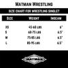 Matman Wrestling Boys Youth Double Knit Nylon Singlet, Maroon/White, Youth Large view 3