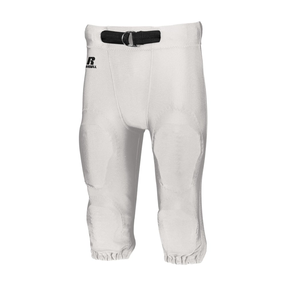 Russell Athletic Boys Deluxe Game Football Pant - Premium Performance Football Pants for Young Athletes 9W White