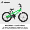 RoyalBaby Freestyle Kids Bike Boys Girls 18 Inch BMX Childrens Bicycle with Kickstand for Ages 5-8 years, Green view 3