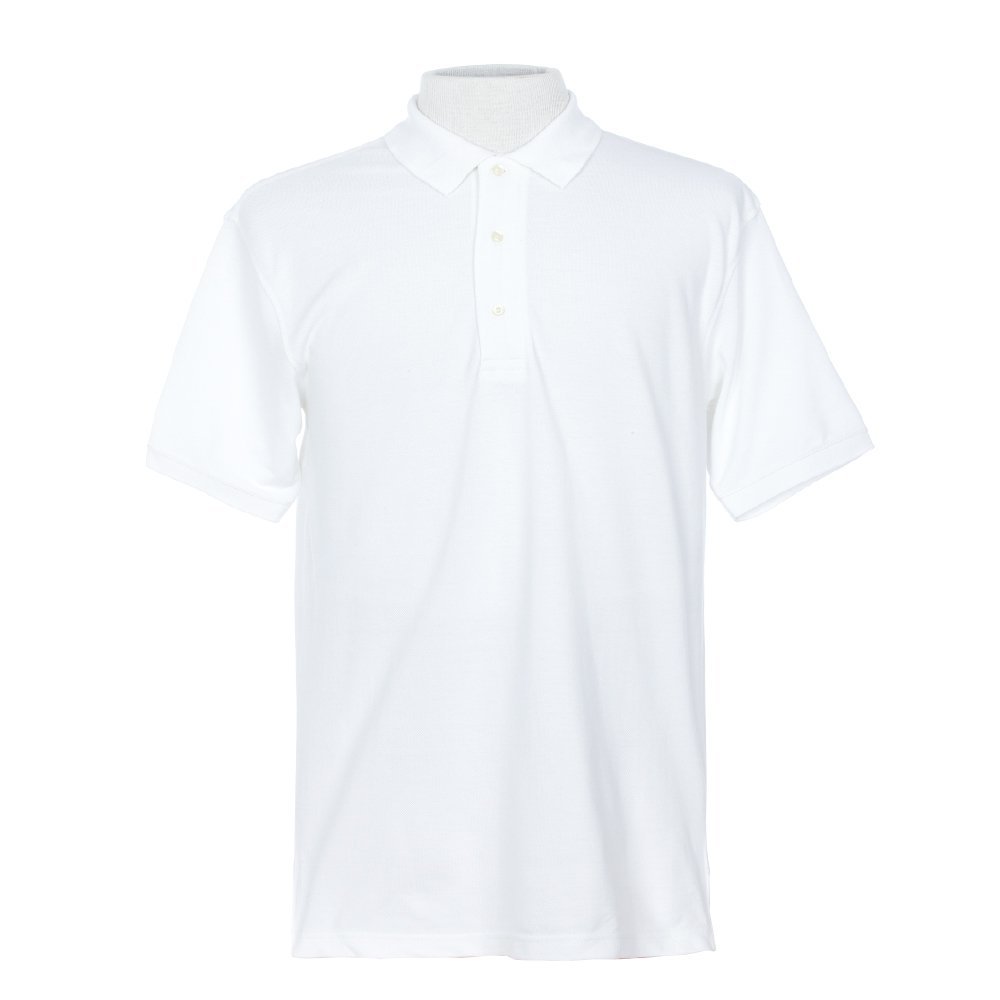 dunbrooke Men's Long Sleeve Superior Polo, White, X-Large