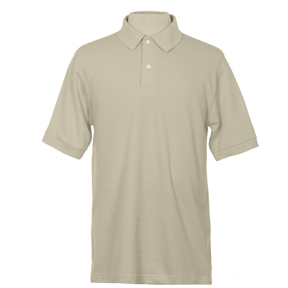 dunbrooke Men's Short Sleeve Superior Polo, Putty, 3X-Large