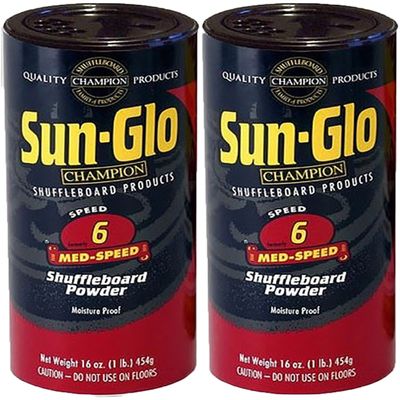 Twin Pack of Sun-Glo #6 Speed Shuffleboard Powder Wax