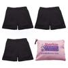 Sparkle Farms Girls Under School Uniform Shorts, Bike Shorts, Playground Shorts, Cartwheel Shorts, 3-Pack, Black, Size 9 view 1