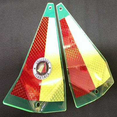 Fishing Flasher, 8", GRB-Red