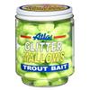 ATLAS-MIKE'S 32039 Glitter Mallows, Chartreuse/Garlic - Floating Scented Trout Bait  Keeps Hooks Off Bottom & Attracts More Fish  Use Alone or with Salmon Eggs or Nightcrawlers  1.5 oz Jar