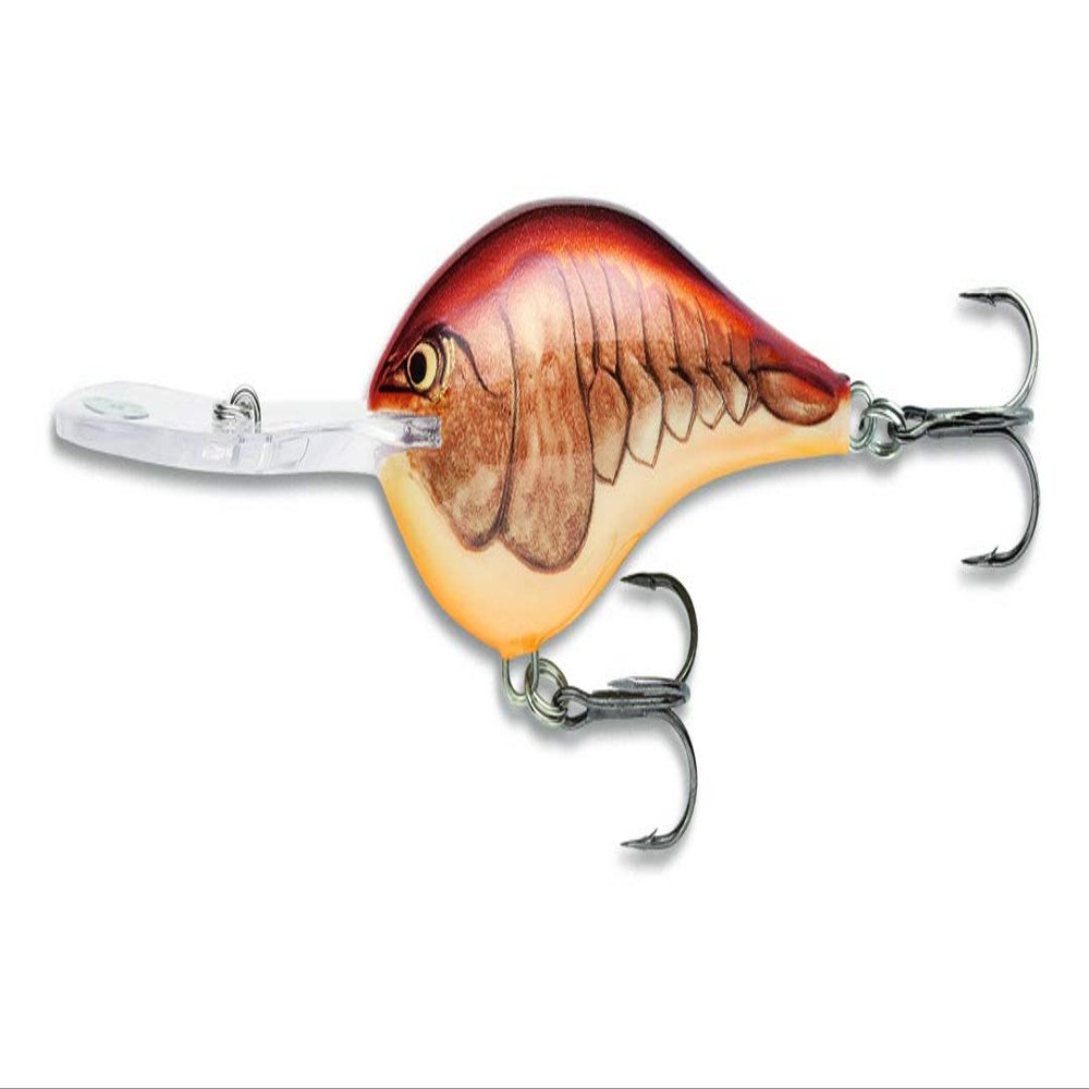 Rapala Dives-to Series Custom Ink Lure, Size 04, 2" Length, 4' Depth, 2 Number 6 Treble Hooks, Mull, Per 1, Multi, One Size (DT04MULE)