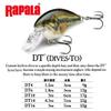 Rapala Dives-to Series Custom Ink Lure, Size 04, 2" Length, 4' Depth, 2 Number 6 Treble Hooks, Mull, Per 1, Multi, One Size (DT04MULE) view 2